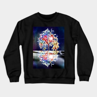 Colorful Tree in the Night Crewneck Sweatshirt